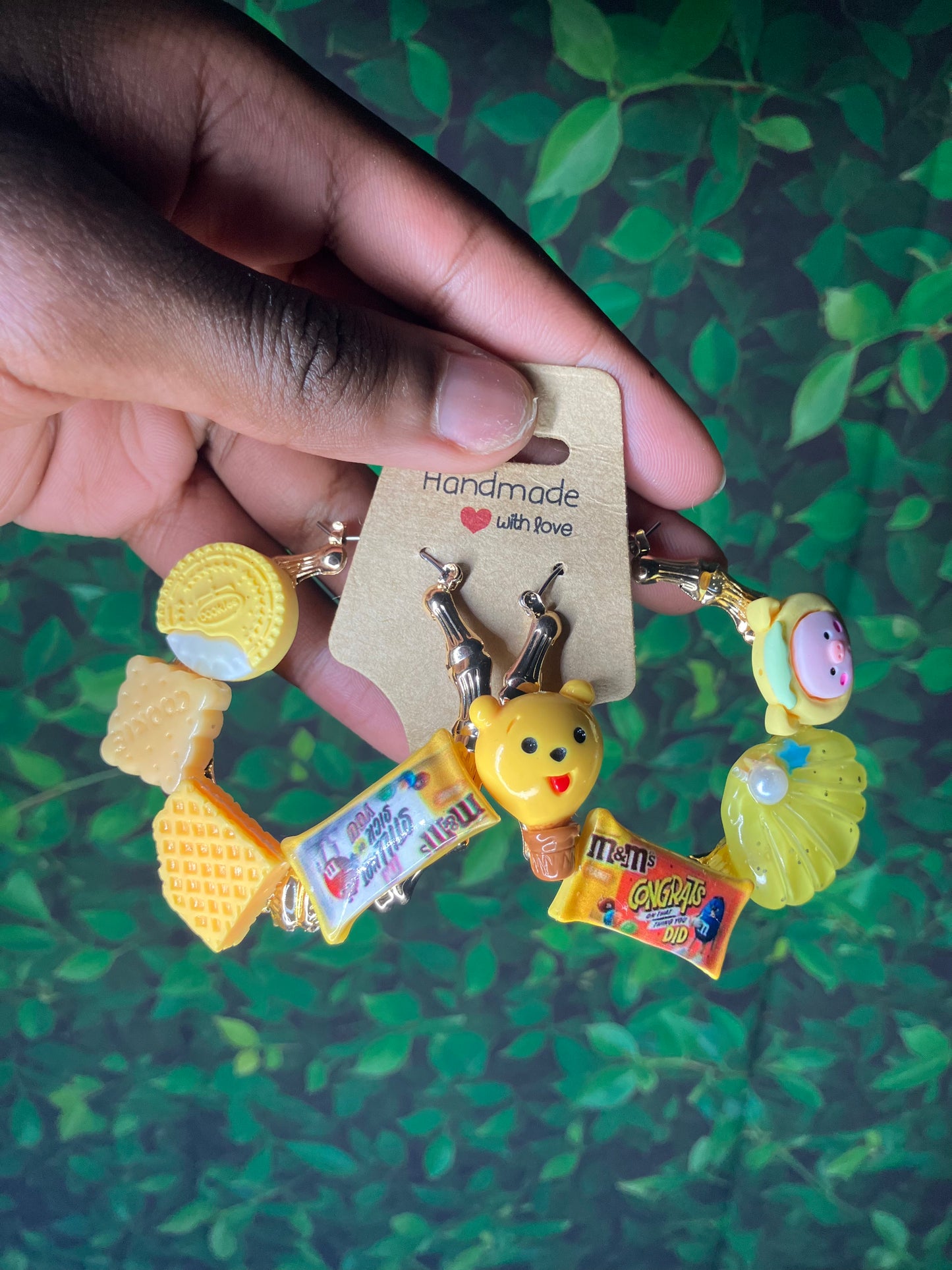 Yellow junk earring