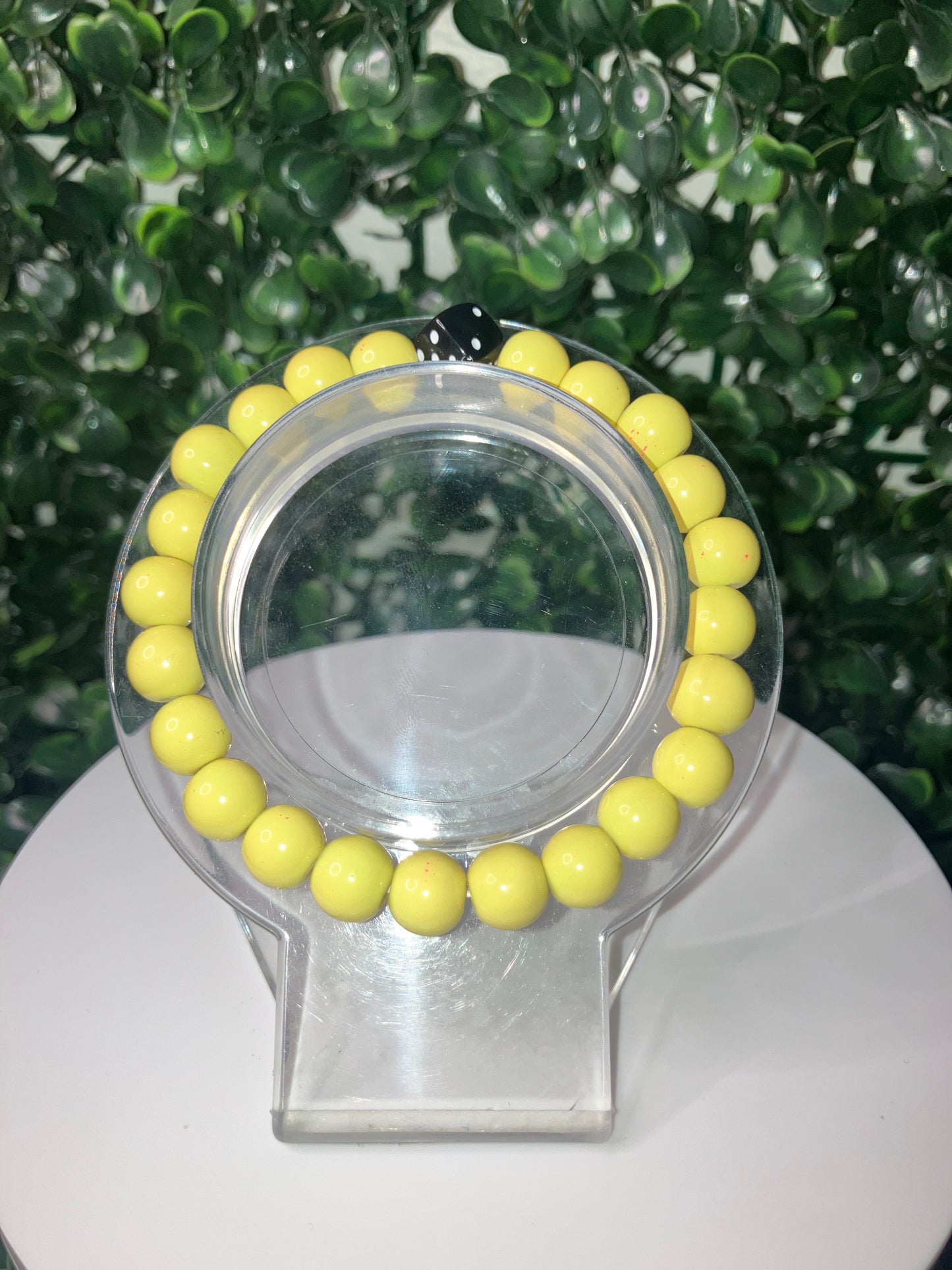 Yellow dice bracelet