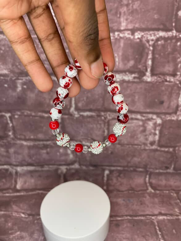 Red baseball bracelet