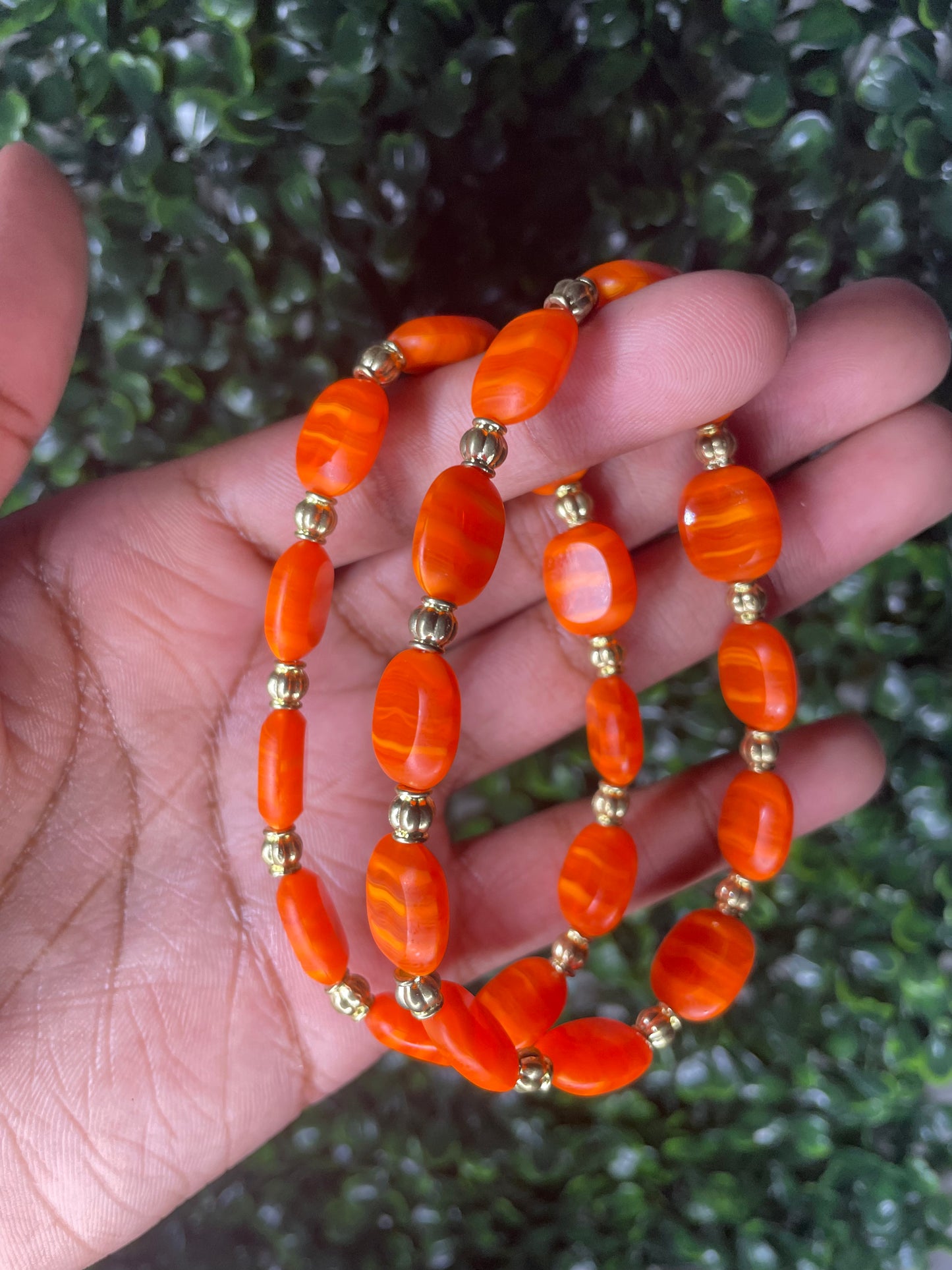 Fire orange gold bracelets
