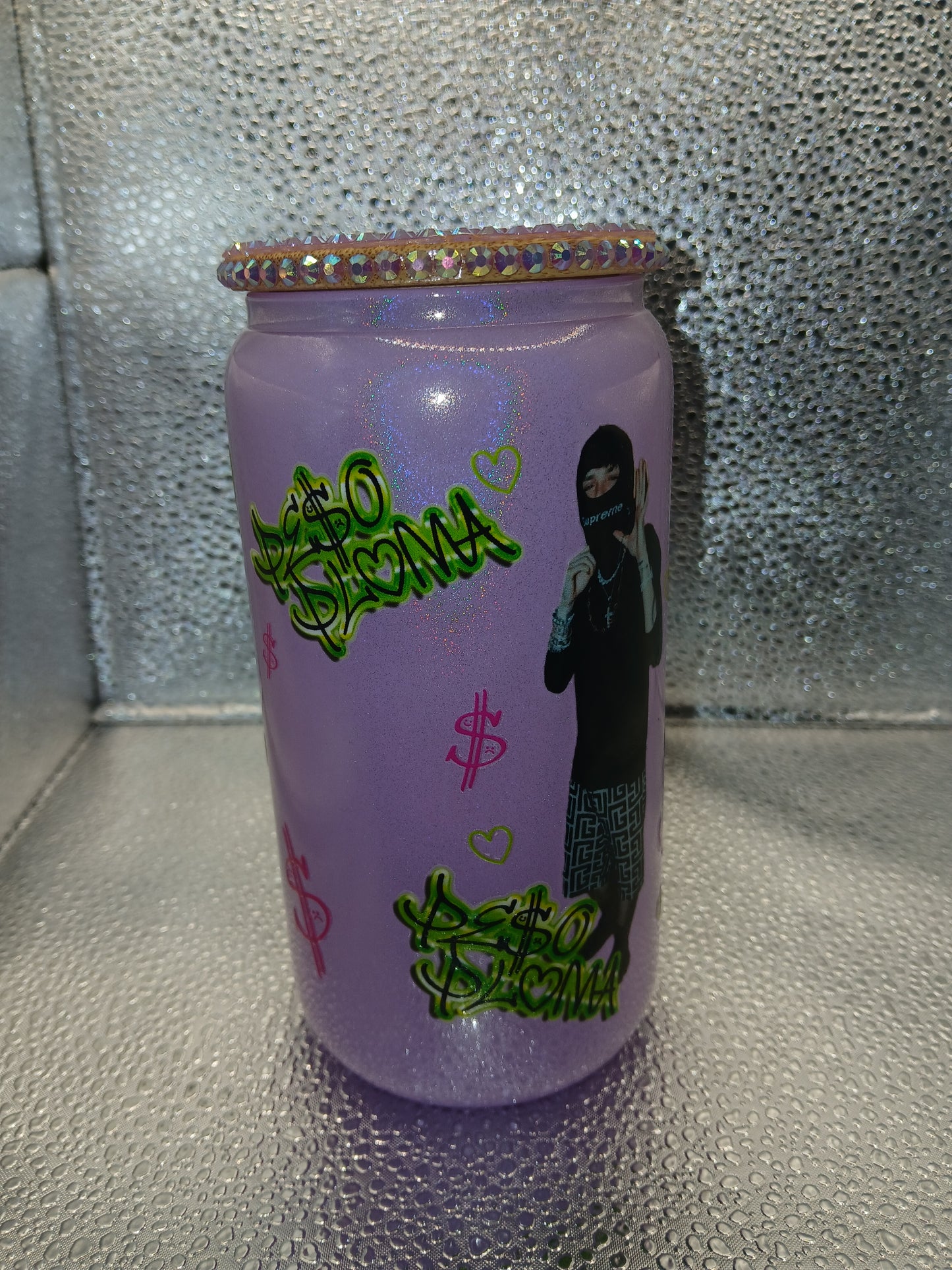 Cool dude glass cup