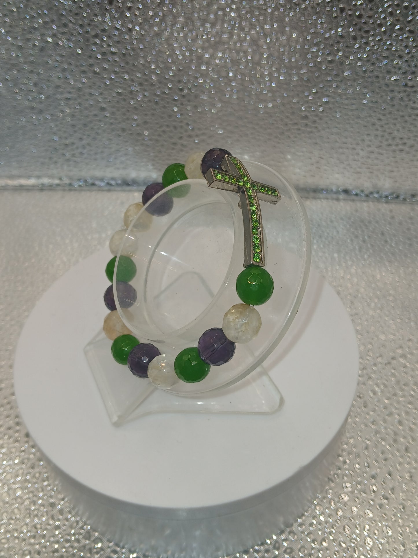 Green mix bracelet cross