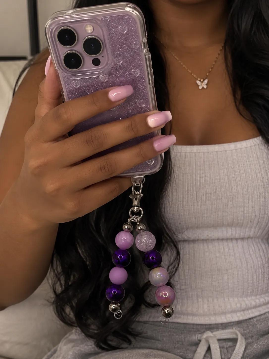 Purple phone charm