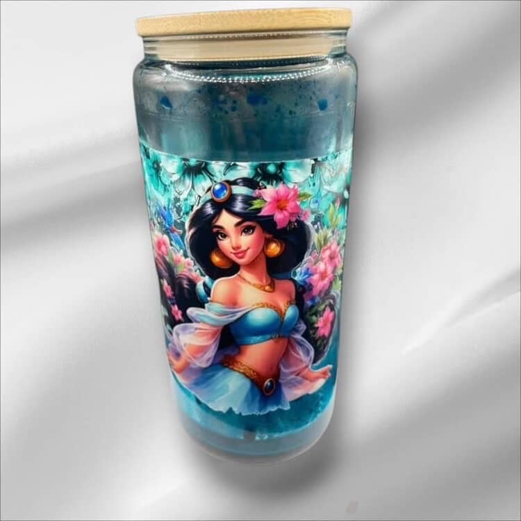 Blue pretty princess snowgoble cup