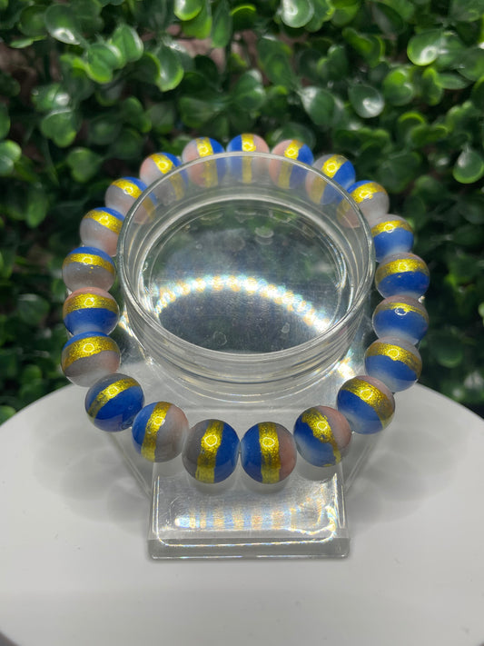 Gold blue bracelet