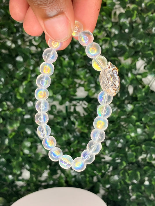 Clear rose bracelet