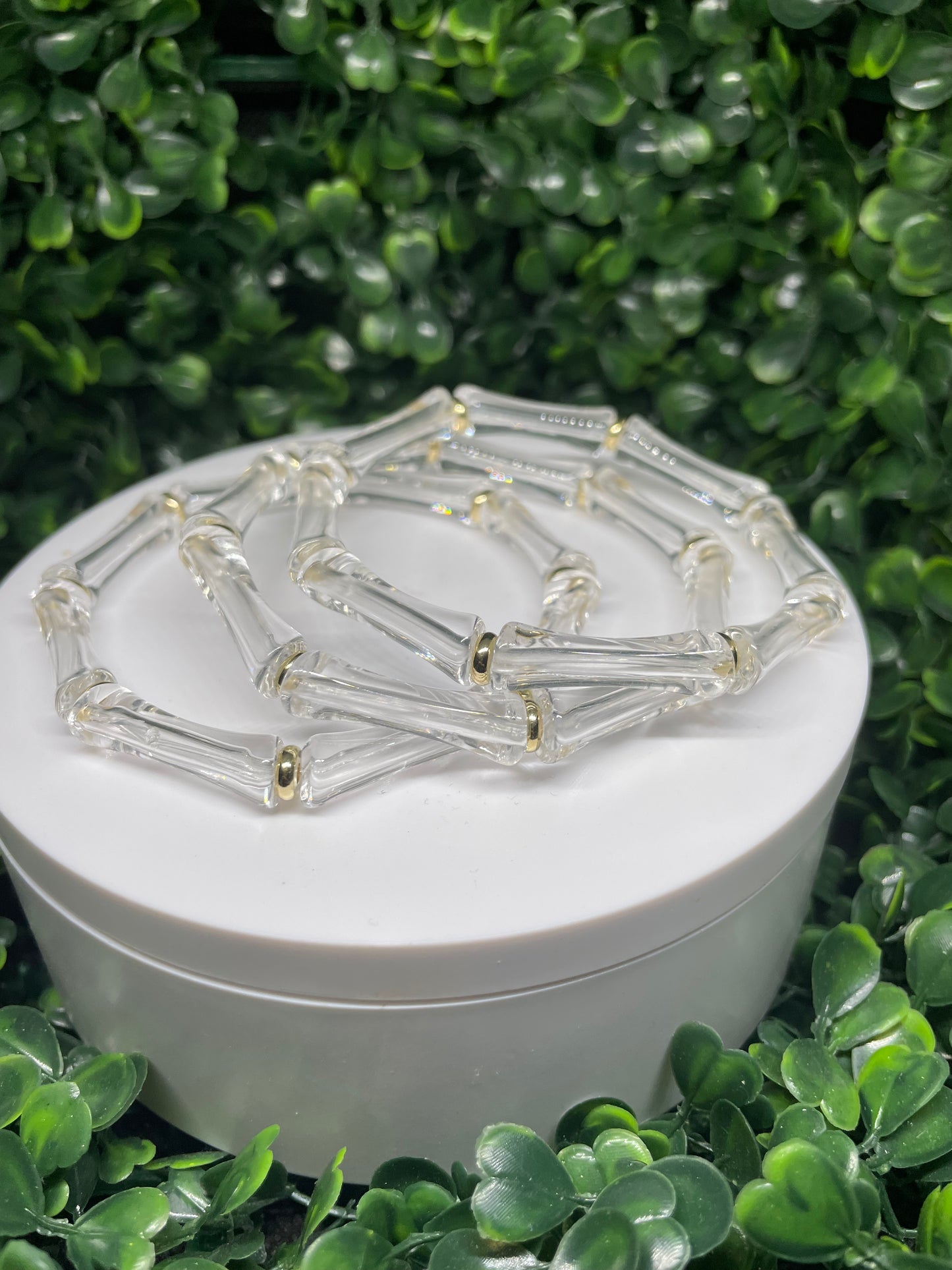 Clear love bracelets