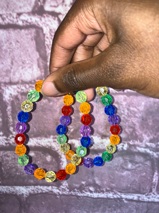 Rainbow beaded bracelets