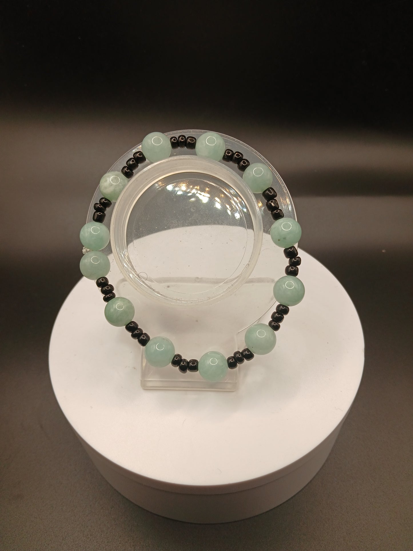 Man black blue bracelet