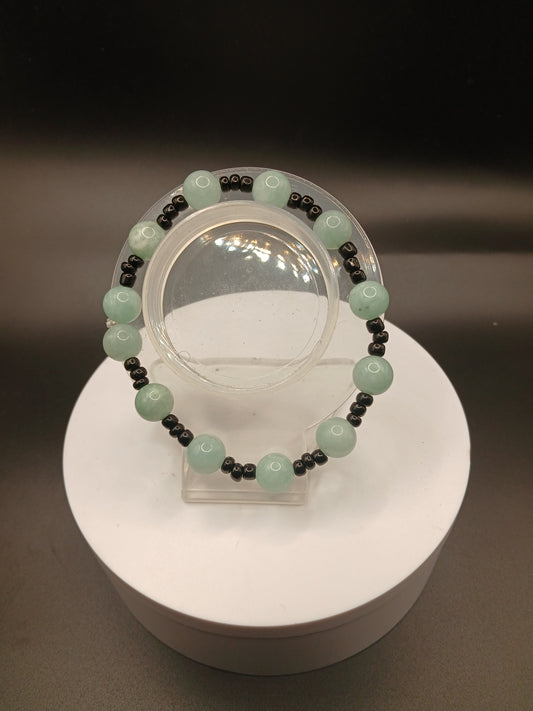 Man black blue bracelet