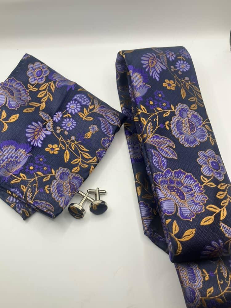 Purple and Gold tie set