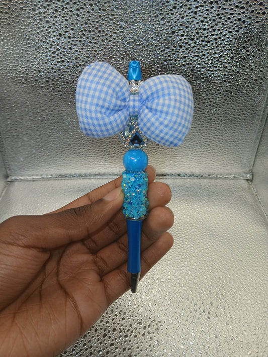 Light Blue bow pen