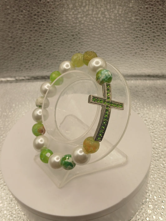 Green pearl green bracelet