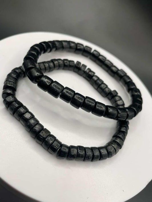 Men in all black bracelet set