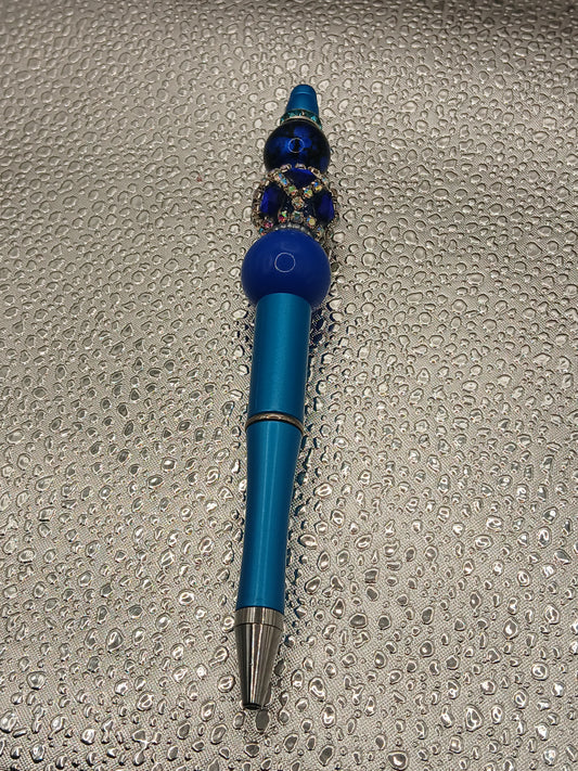 Blue Beauty beaded pen