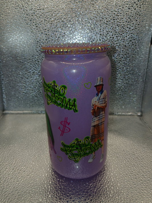 Cool dude glass cup