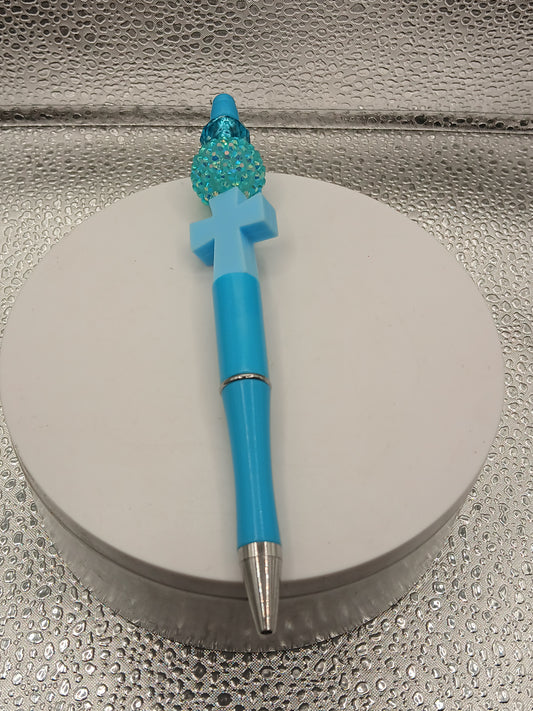 Blue light cross pen